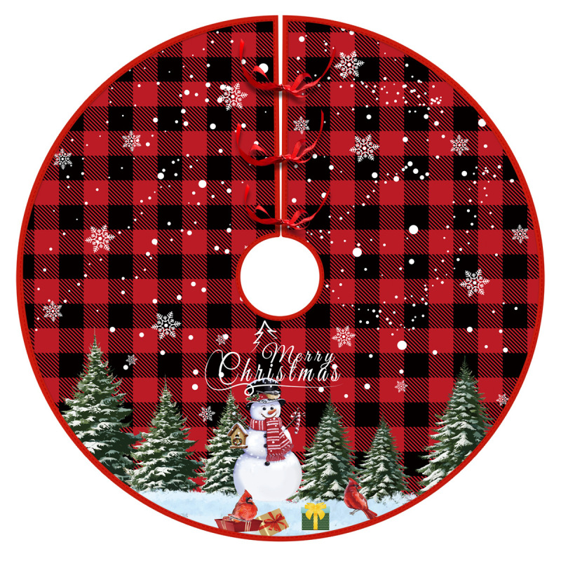 クリスマスの木のスカートの雪だるまのクリスマスの祝日のパーティーは木のスカートのヘラジカのクリスマスツリーの装飾の木のスカートを飾ります。|undefined