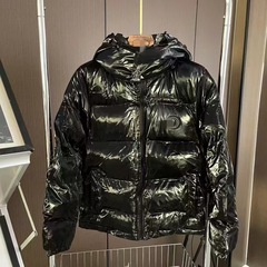 Trapstar ハイバージョンクラシックブラック光沢のある刺繍フード付きコットンコート冬厚いコート防水パンコート