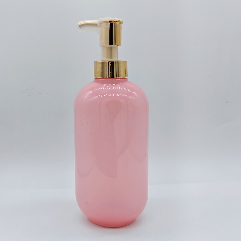 500ml香水沐浴露椭圆肩身体乳瓶子按压乳液洗发