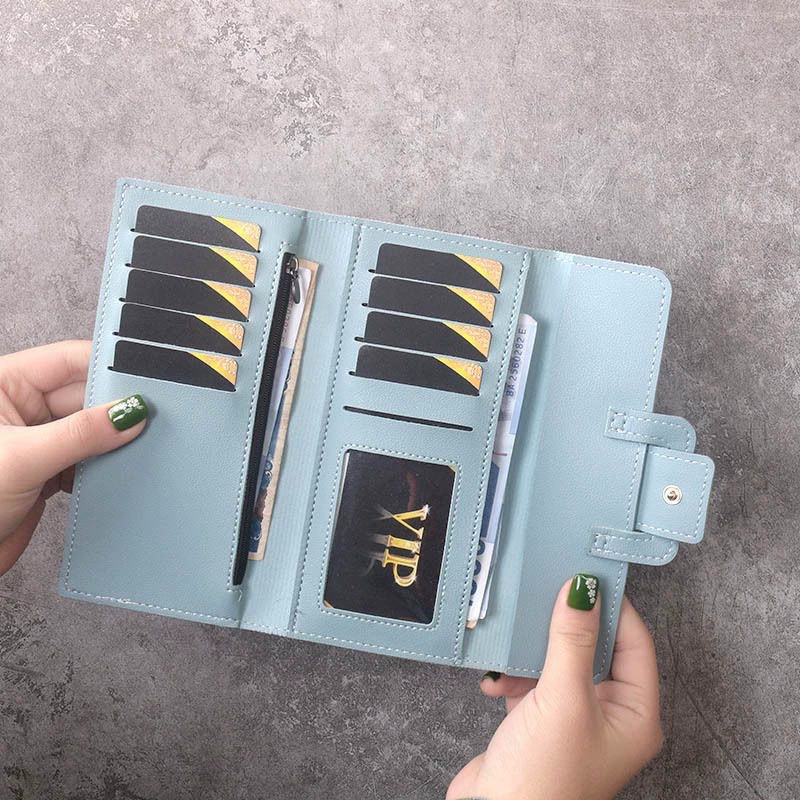 Длинный кошелек, универсальная полиуретановая модная маленькая clutch-сумочка, коллекция 2022, корейский стиль