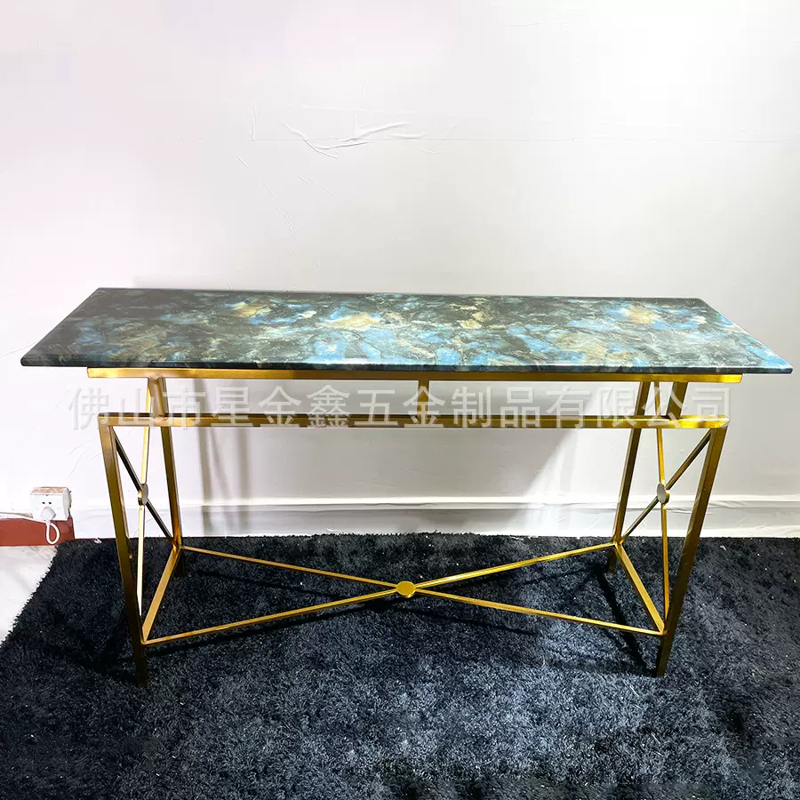 意式轻奢定制不锈钢玄关桌简约走廊过道入户玄关定制条案桌