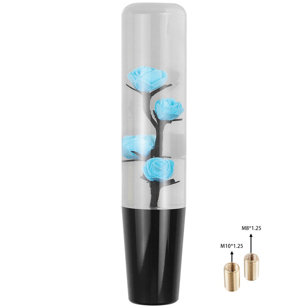 Car modification universal acrylic personality crystal rose gear head shift manual gear shift lever head