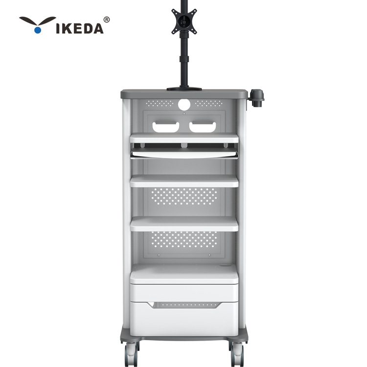 YKD-2101 高度可调节 内窥镜台车 出口医用台车升降医用级工具