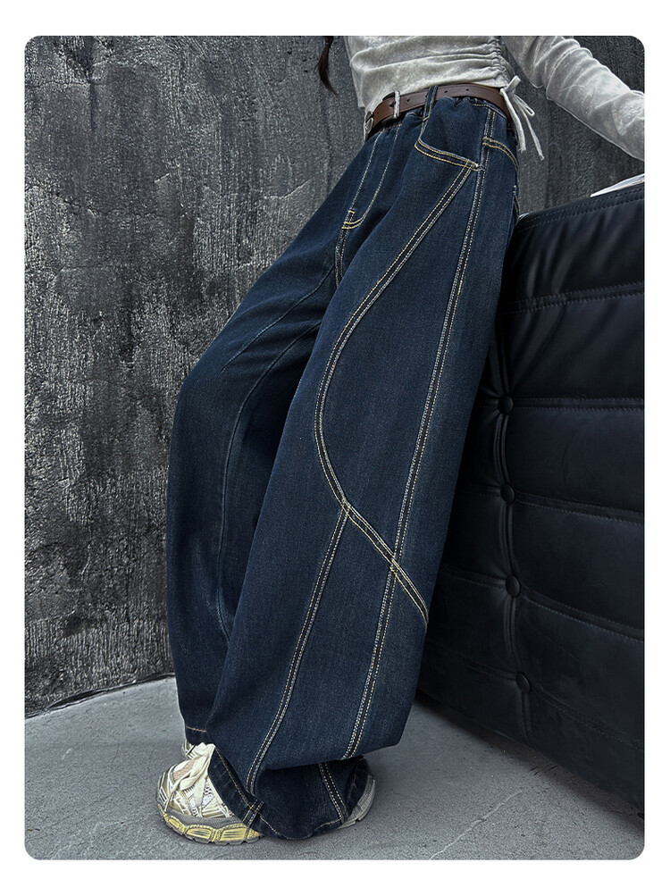 24165 Jeans White Gray Top Rabbit Fur Spring And Autumn New Children's Miscellaneous European And American Jeans_voghion.com