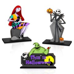 ハロウィンナイトメアスカルテーブルマーカーモンスタートレイ装飾セットハロウィンカントリースタイル木製センターピース