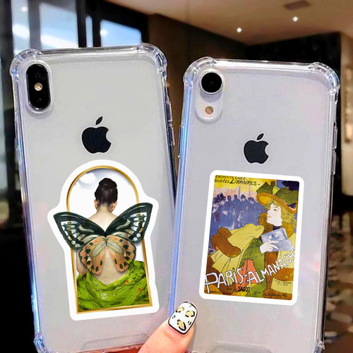 50 pieces of retro graffiti stickers, literary European and American palace guitars, water cups, notebooks, computer phone case stickers