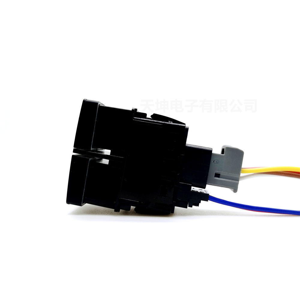 Tiankun Auto nuevo interruptor de doble botón con luz, luz antiniebla, grabador de luz de conducción diurna, modificación de la fuente de alimentación, interruptor doble