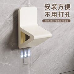 妊婦用バスルームフットスクラバー、ホテルシャワールーム用フットスクラバー、穴を開けずに壁掛け式収納棚付きシューズスクラバー