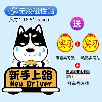 Other Automotive Exterior Supplies Female Drivers on the Road - shoot-one-shot-four-strong-reflective-and-strong-magnetichusky-vertical-version-for-newbies-on-the-road