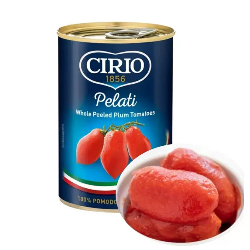 cirio茄意欧 去皮番茄罐头400g/罐新鲜采摘清爽酸甜小番茄家用