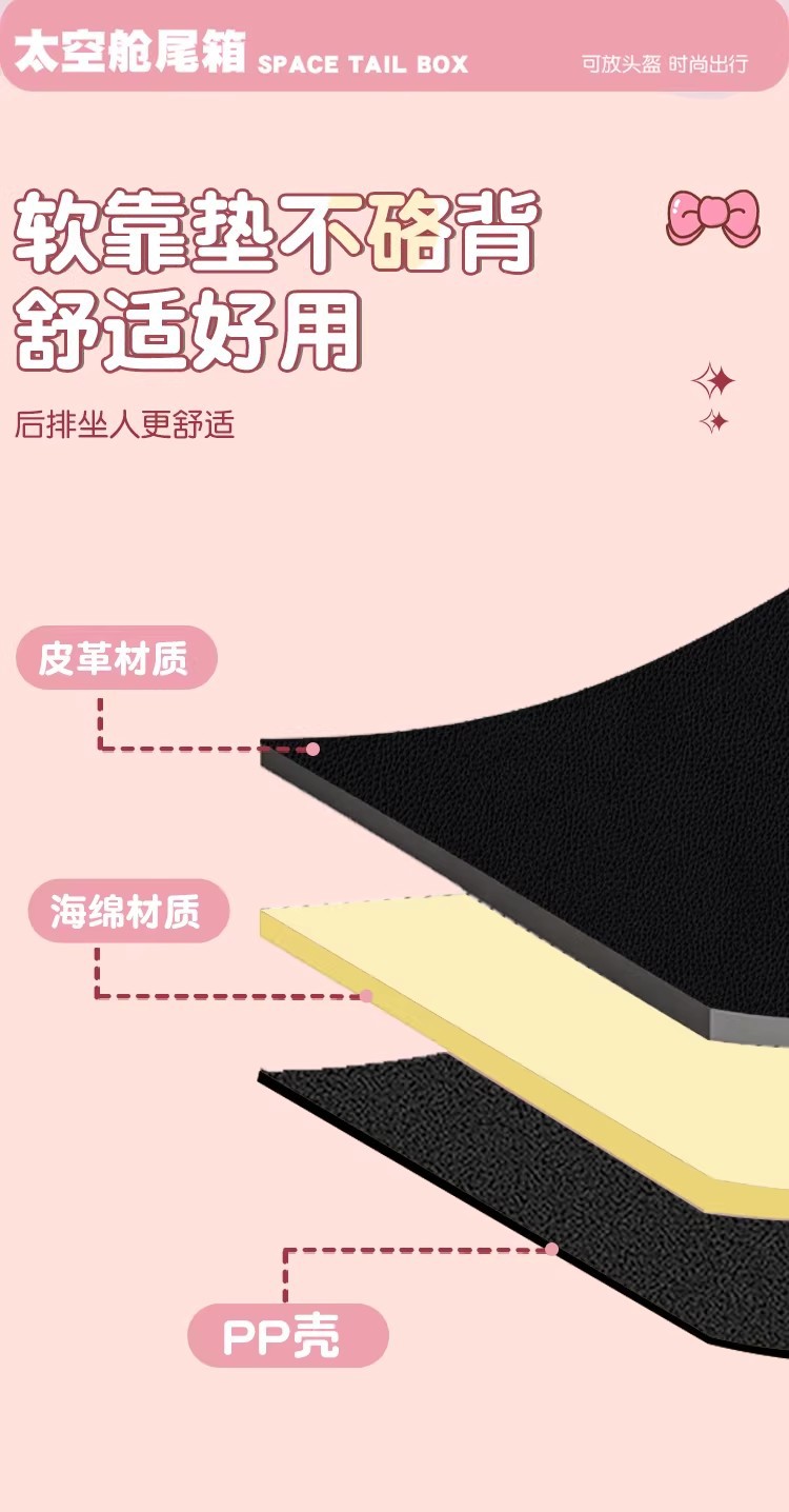 Suitable for space capsule-style rear boxes, KT rear boxes, electric vehicle rear boxes, back storage boxes, and rear cargo boxes for electric bikes