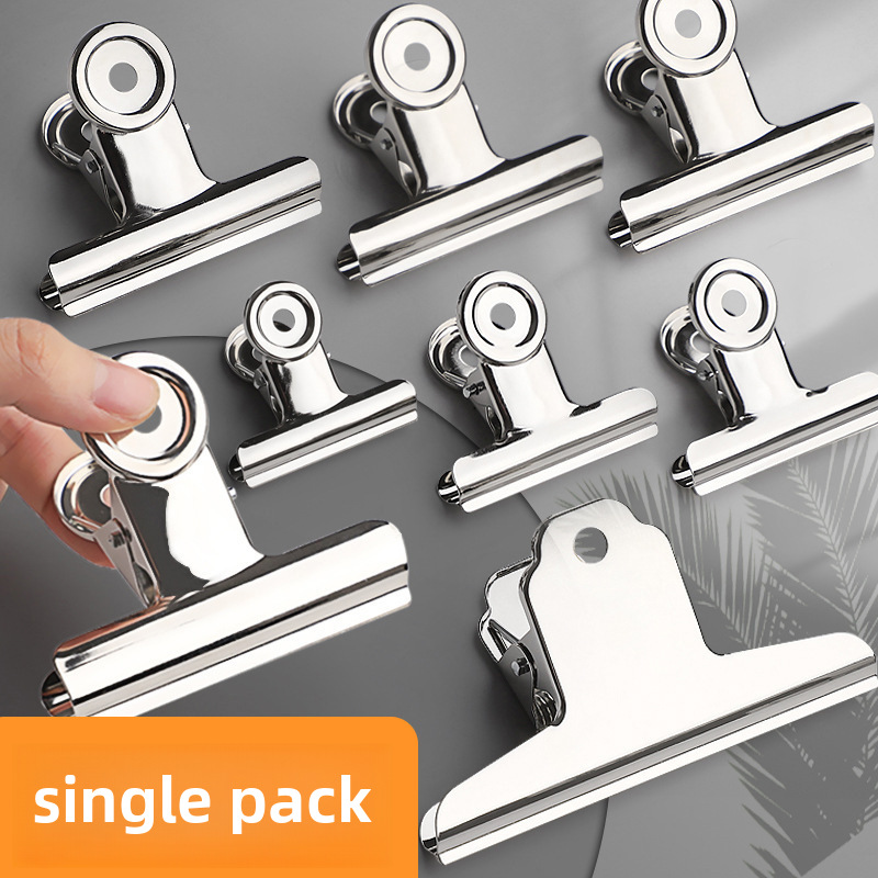 Clip stationery fixed universal organizing clip stainless steel iron bill clip extra large small size book small clip file home