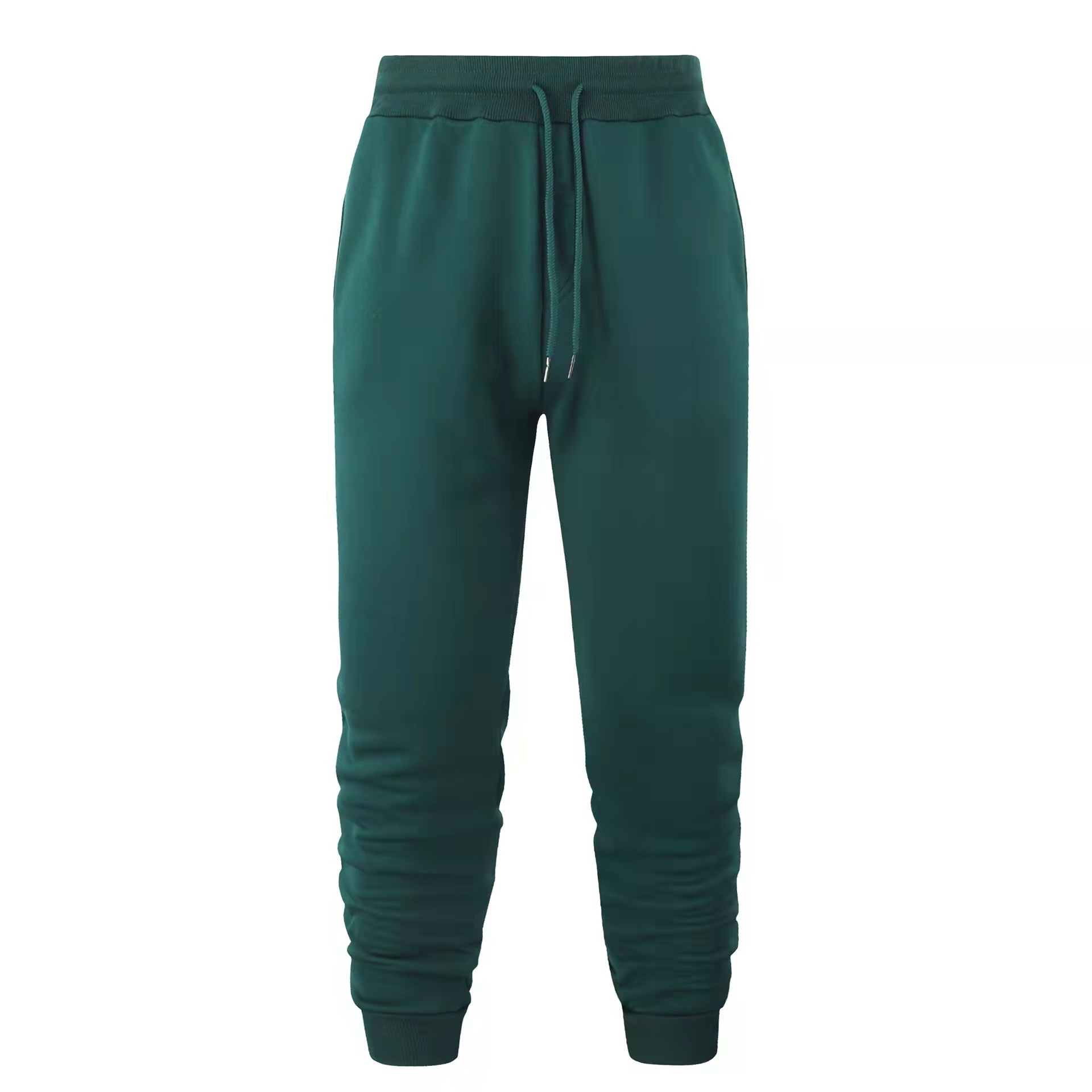 Pantalones forrados de lana de otoño e invierno Pantalones deportivos de fitness para hombres pantalones de chándal de moda casual engrosada europea y americana