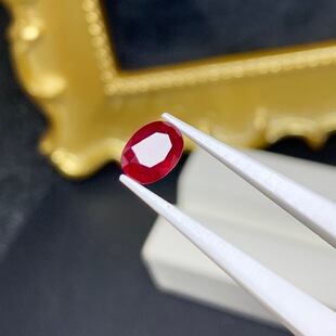 1.28Ct High Fluorescence Pigeon Blood Ruby 7.26×5.33mm Oval Cgrl Certificate