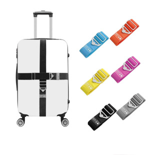 Luggage strap elastic cross packing strap luggage consignment drawstring metal buckle binding luggage elastic band