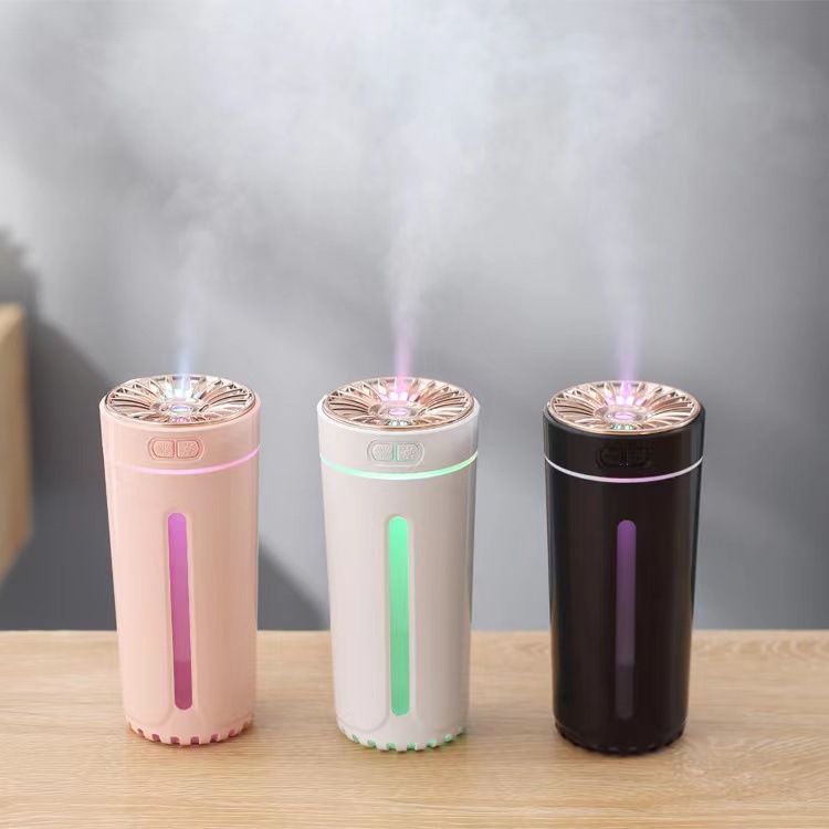 Portable car rechargeable humidifier Phantom Cup colorful cup night light air humidifier USB aromatherapy humidifier
