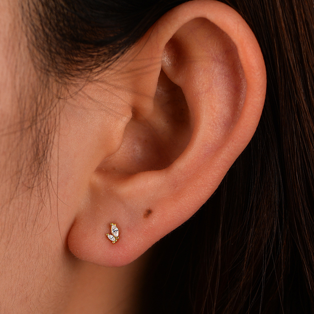 Pendientes de circonita de ojos de caballo exquisitos transfronterizos europeos y americanos, pendientes de circonita, pendientes de alta gama