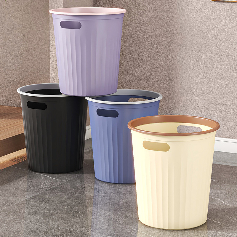 ゴミ箱プラスチック家庭用リビングルーム寝室キッチンオフィスホテルトイレレストラン寮厚いゴミかご|undefined