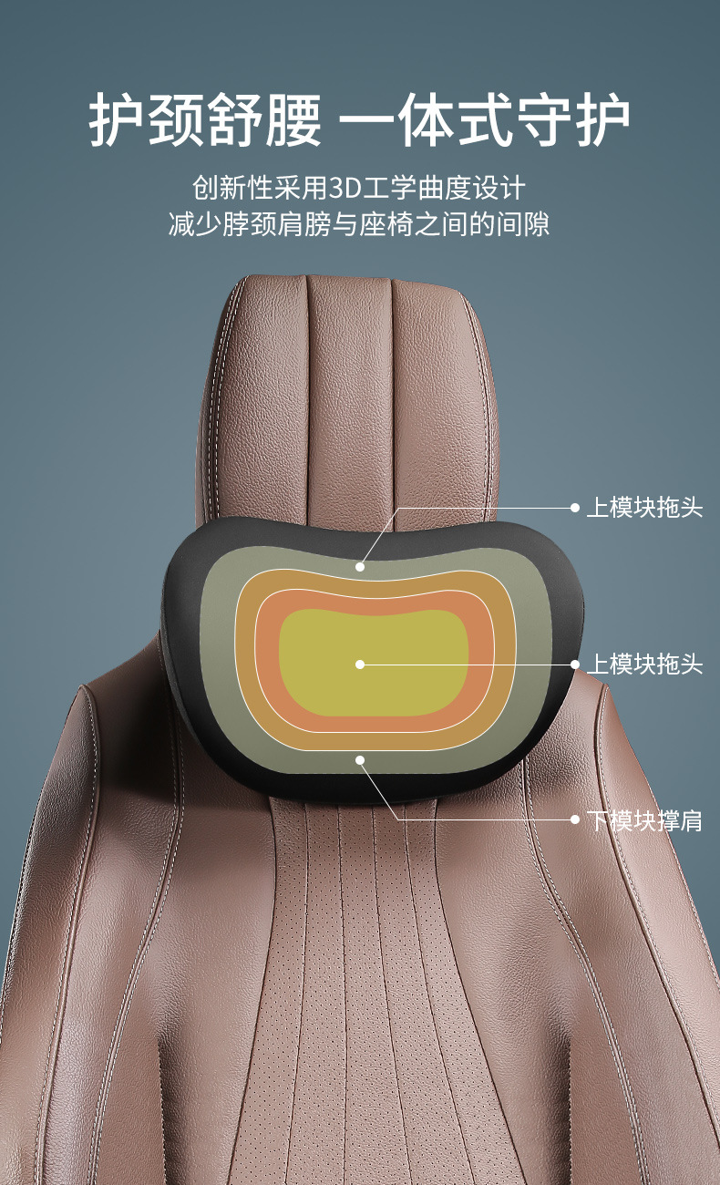 2023 new car waist support waist support car headrest waist support driving seat back cushion neck support pillow