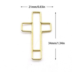 Manufacturer Direct Selling Cross-shaped Pin Metal Creative Paper Clip Office Stationery Irregular Paper Clip Wholesale