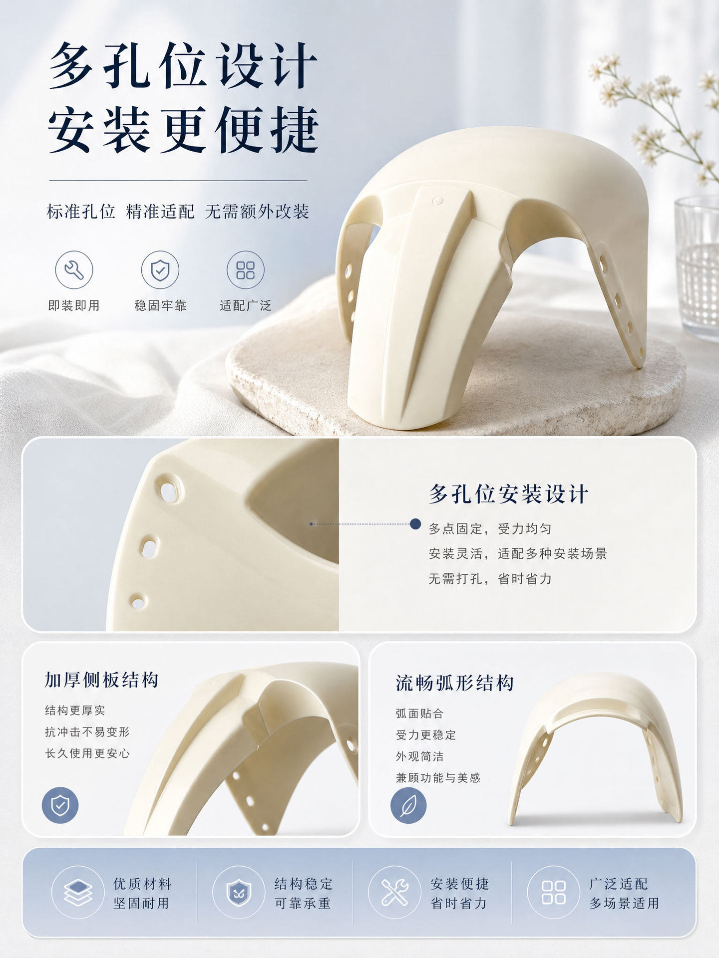 Electric Scooter Mudguard Front Wheel Accessories, Thickened Plastic Electric Tricycle Canopy, Easy Installation