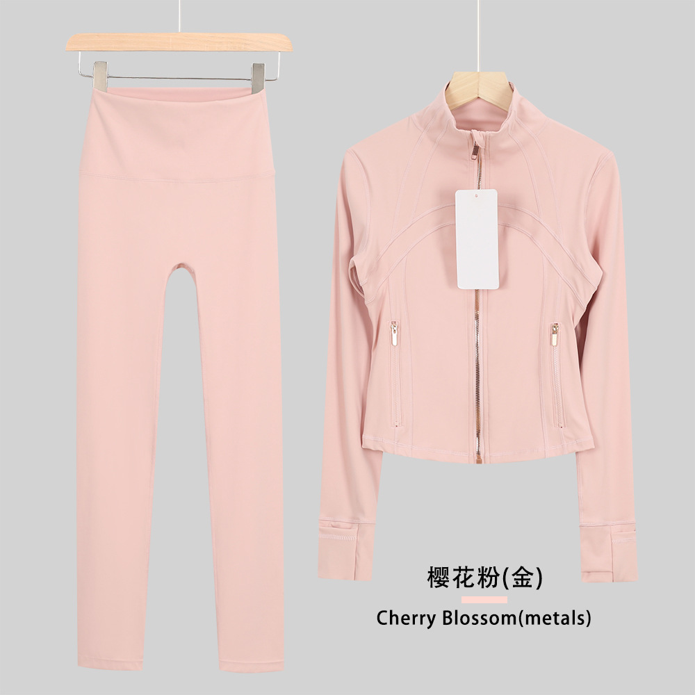 Lululacie chaqueta de cuello corto de nueve puntos chaqueta deportiva DF chaqueta chaqueta chaqueta de manga larga ropa de yoga de fitness para mujeres