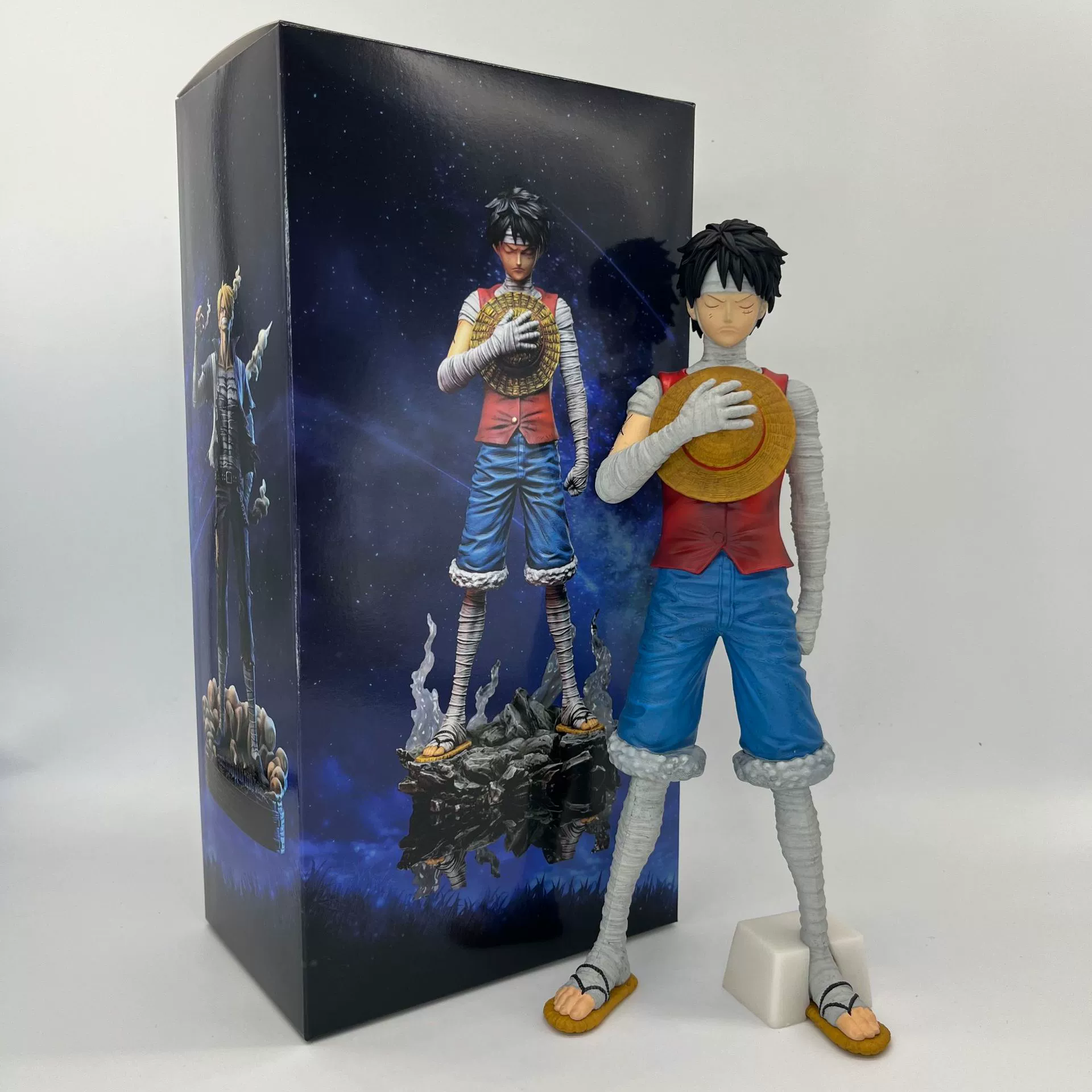 Пластиковая знаменитая сцена One Piece серьёзно ранен Саурон повязка Лuffy пустой остров Санжи модель украшение статуя ручной работы оптом