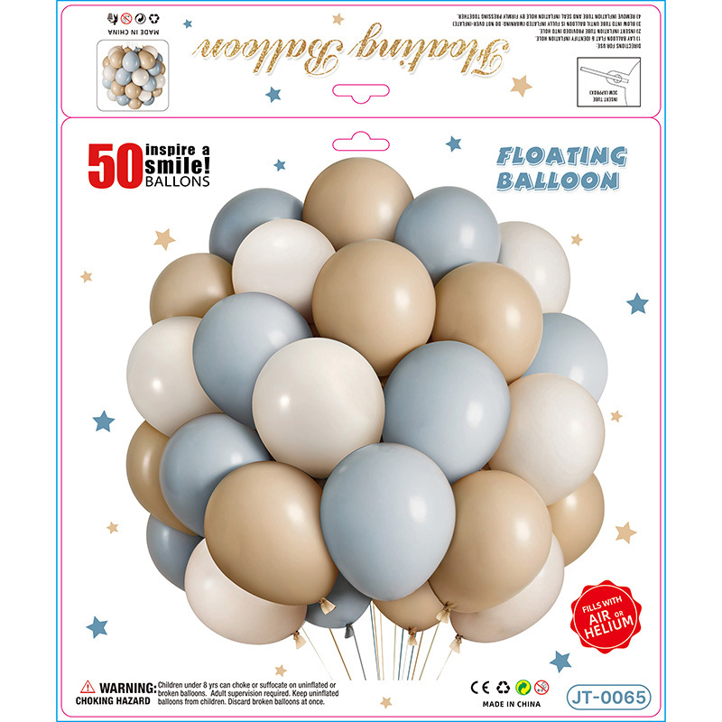 50Pcs set de globos transfronterizos al por mayor matte decoración de cumpleaños escena de decoración de la fiesta artículos de vestuario de alta calidad