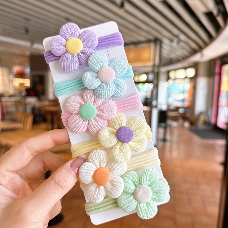 Cuerda para el cabello de flores 6PCS