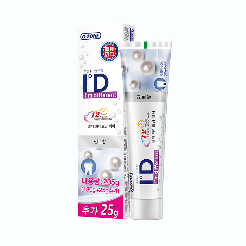 South Korea imported O-zone/ozhim pearl bright white toothpaste 180g 25g dazzle white total manufacturer