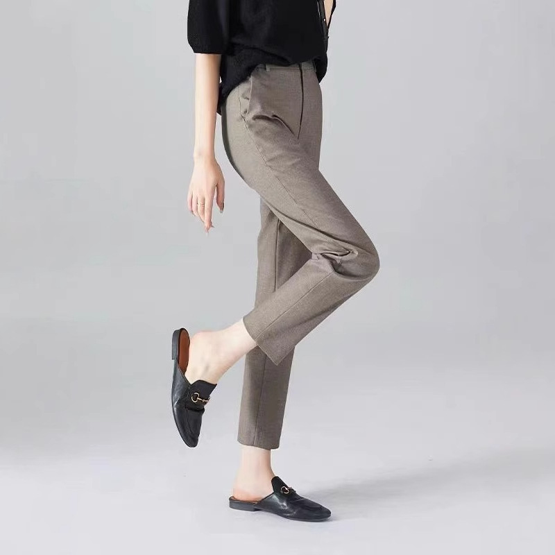 Elegant Commuter Cigarette Pants Women's Suit Pants 2025 Spring New Versatile Fashion Straight Casual Pants Women