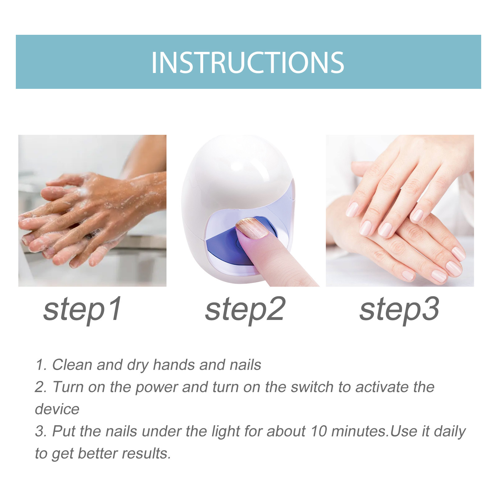 User Enjoying Nail Care