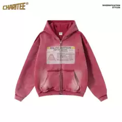 charitee|Amazon New Cross-border Exclusive Trendy Loose Casual Zip-up Hoodie Men 3D Print