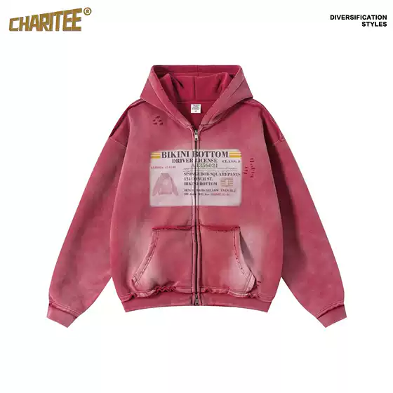 charitee|Amazon New Cross-border Exclusive Trendy Loose Casual Zip-up Hoodie Men 3D Print