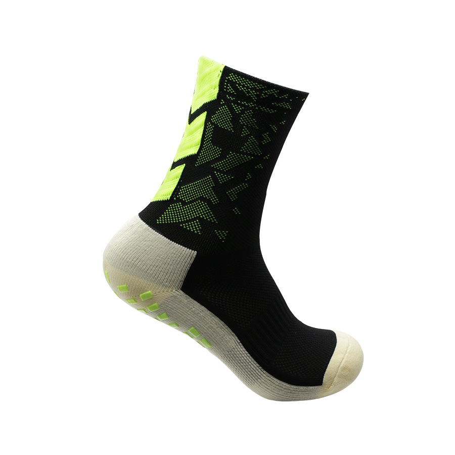 Unisex-Fußballsocken mit rutschfester Sohle und gepolsterter Fußgewölbeunterstützung – Atmungsaktive, feuchtigkeitsableitende Sportsocken zum Laufen, Radfahren und Trainieren_voghion.com
