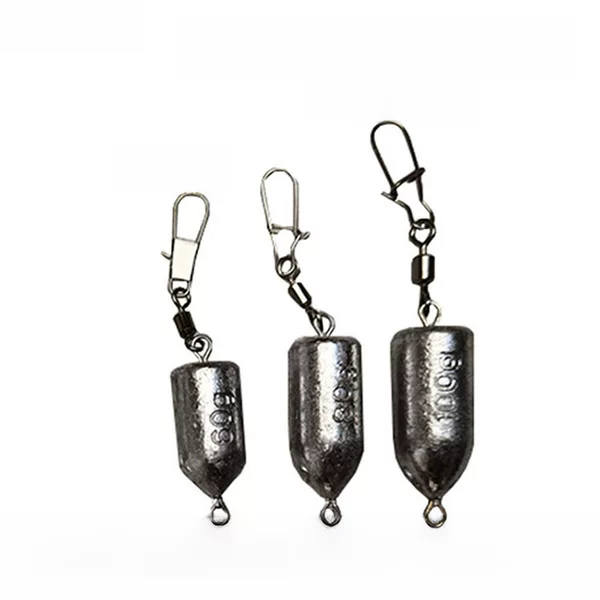 Fishing gear supplies wholesale with ring fishing drop bullet type double ring lead drop foot gram rock fishing sea fishing lead drop bullet lead