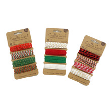 跨境彩色棉绳2mm棉线双色棉绳组合装 DIY手链项链吊牌礼品包装绳