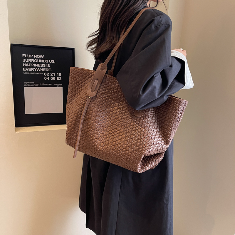 Borsa a spalla elegante da donna borsa a secchiello versatile_voghion.com