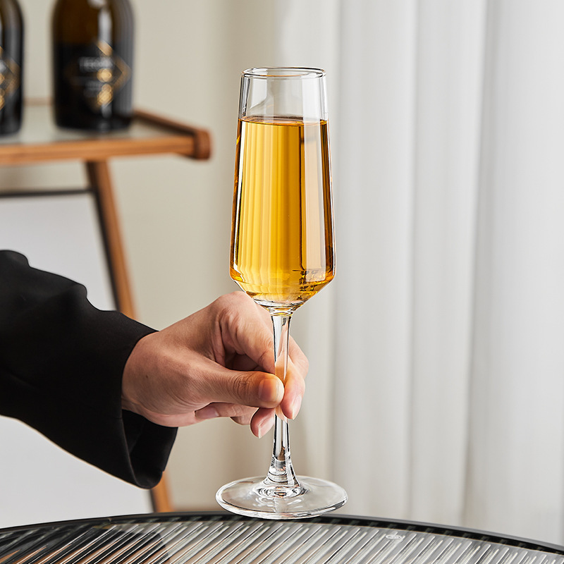 Inswind cristal francés taza de champán bar cena de vino espumante taza de pie alto creativo casero taza de vino tinto de alto valor