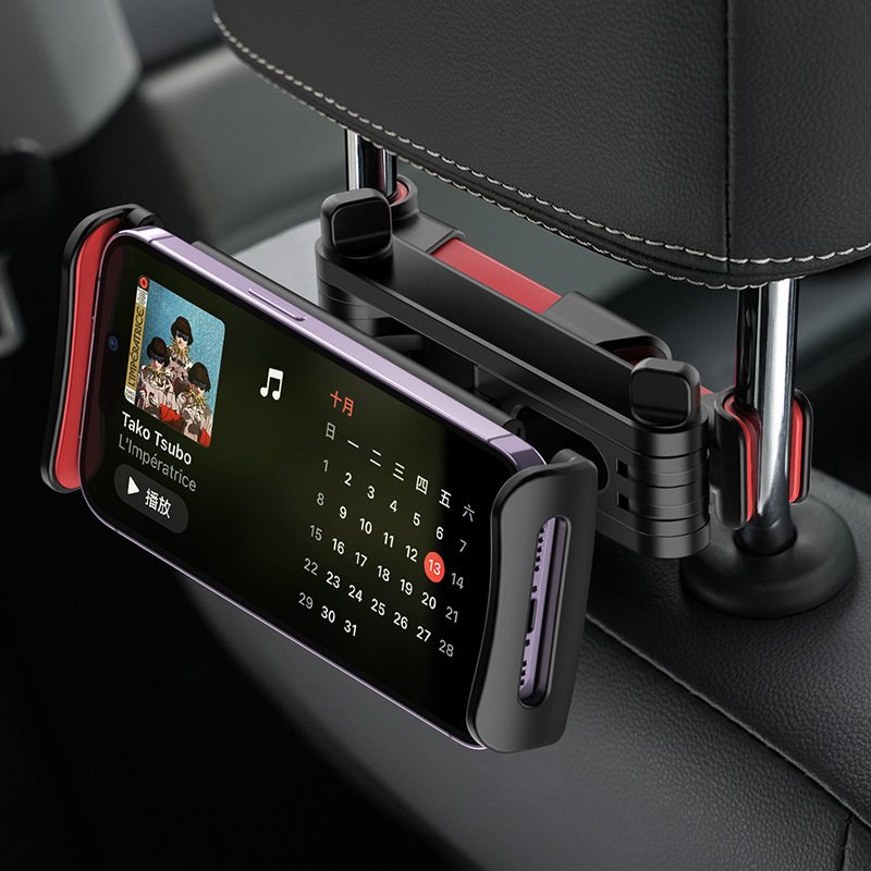 Car tablet bracket car rear ipad telescopic support fixing clip car rear seat mobile phone bracket