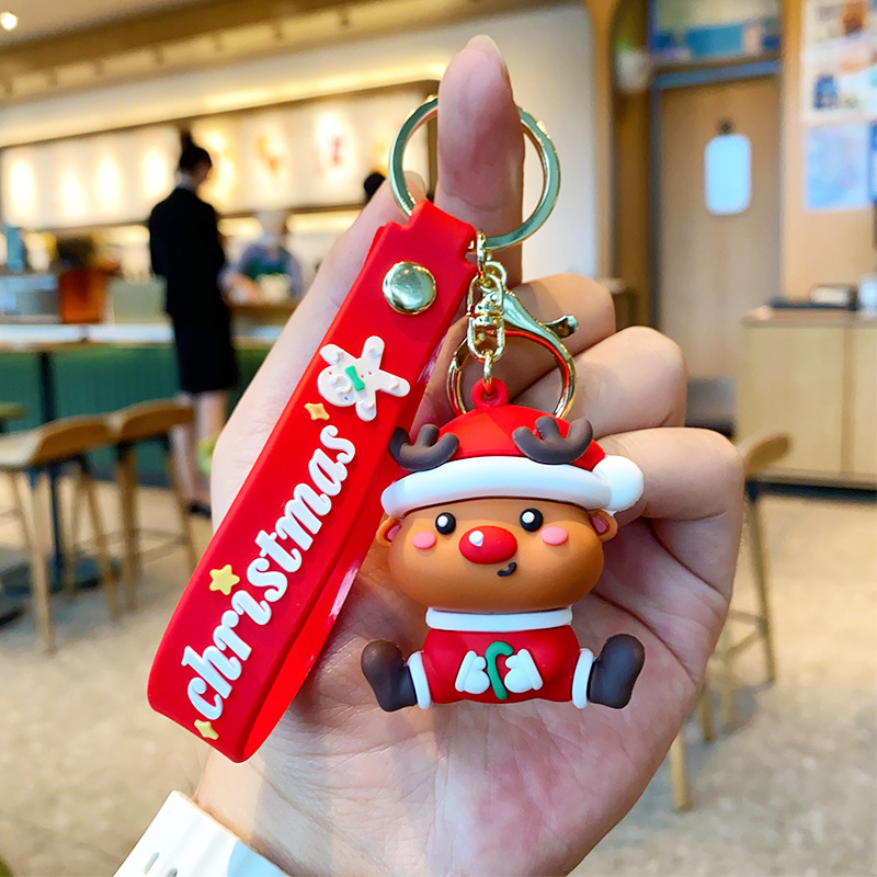 古典的なサンタクロースのキーホルダークロスボーダーストラップバッグアクセサリー自動車チェーン小商品カップル小プレゼント卸売り|undefined