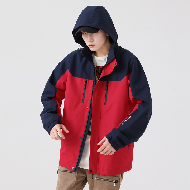 Chaqueta de estilo de caída para hombres y mujeres de otoño de una sola capa delgada chaqueta windbreaker al aire libre caminata ropa de montaña pareja chaqueta deportiva