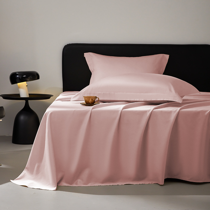 2024 lujo ligero 100 sábanas de algodón largo de algodón satin hotel hogar puede dormir desnudo sábanas de color sólido sábanas de Monet