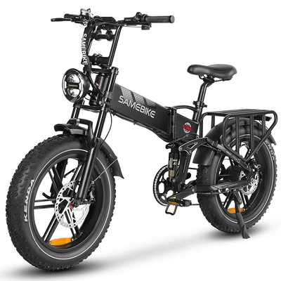 Qatlanan elektrik velosipedlər warehouse 20inch Full suspension fat - black