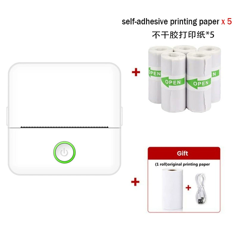 Handheld Wireless Printer X6, Bluetooth Mobile Photo Printer, Compact Portable 135×60×155mm