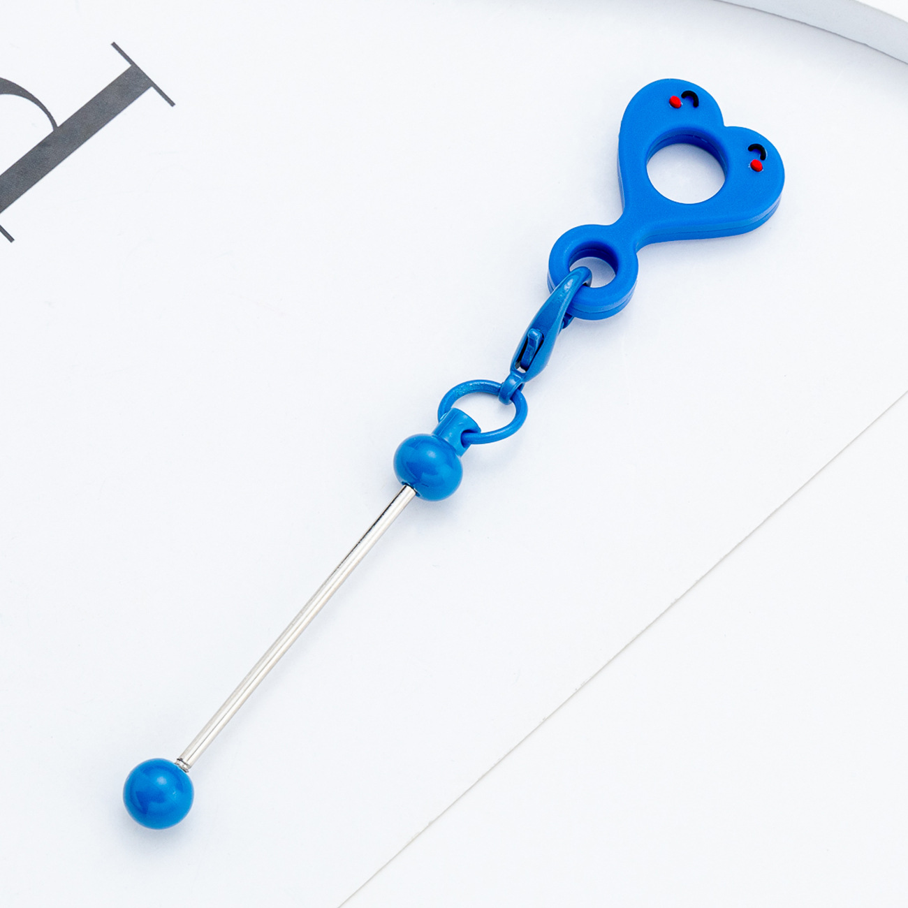 Nuevo diy sonriente cuentas de silicona taza de agua colgante de paja adecuado para 8 - 10mm colgante de silicona al por mayor