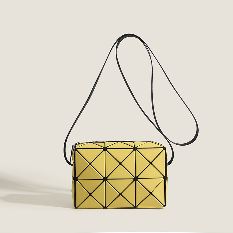 丘比特包2023新款时尚创意几何圆边菱格小方包潮流轻巧单肩小挎包