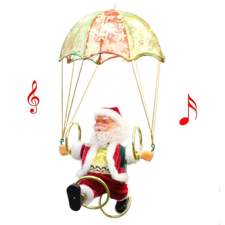 Los juguetes eléctricos creativos vendedores calientes transfronterizos de la Navidad girarán el hula hoop Santa Claus regalo de los juguetes de los niños