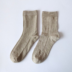 5足四季タイプの漢麻靴下防臭通気吸汗麻純色高校生スポーツ麻靴下hemp socks