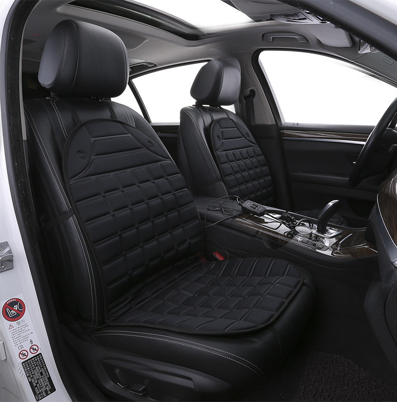 Car heated seat cushion, winter seat pad, 12V electric heating cushion for car seats, universal single-seat model with backrest